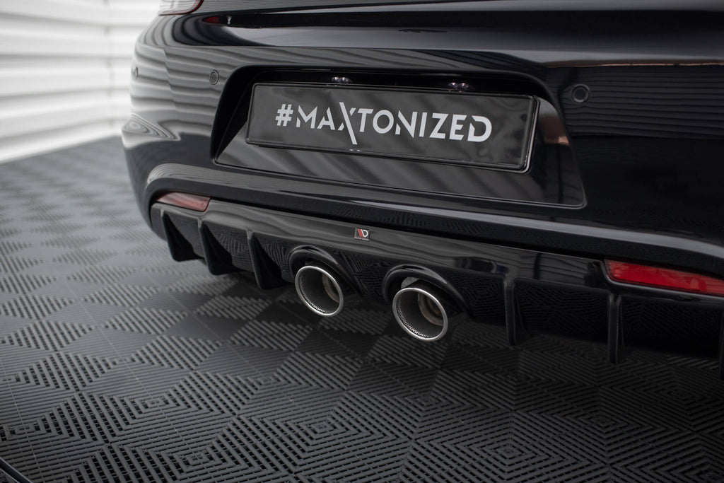 Maxton Design Diffusor Heck Ansatz V.3 passend für VW Scirocco R Mk3 schwarz Hochglanz