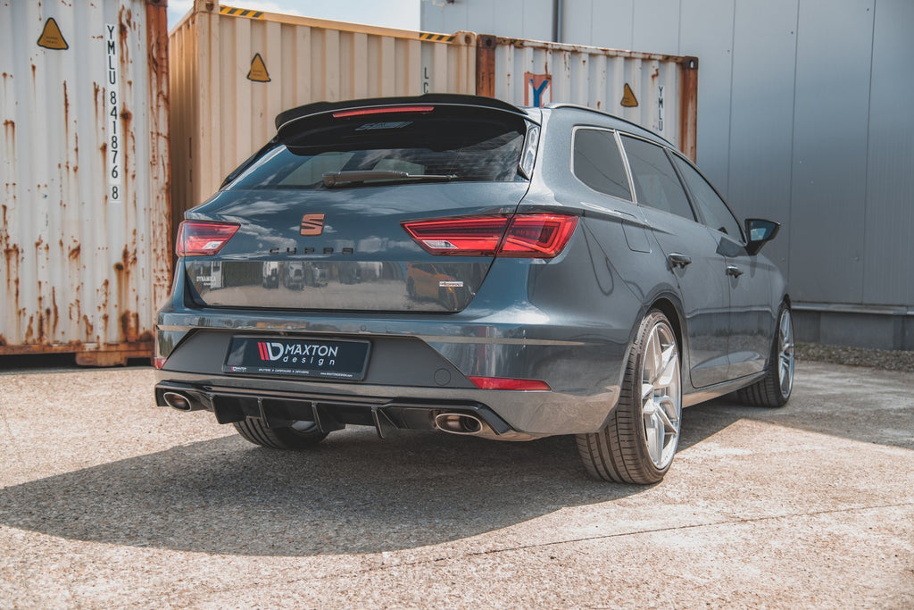 Maxton Design Diffusor Heck Ansatz V.2 passend für Seat Leon Cupra ST Mk3 FL