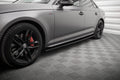 Maxton Design Street+ Seitenschweller Leisten passend für Audi S4 / A4 S-Line / A4 Competiton B9 schwarz Hochglanz