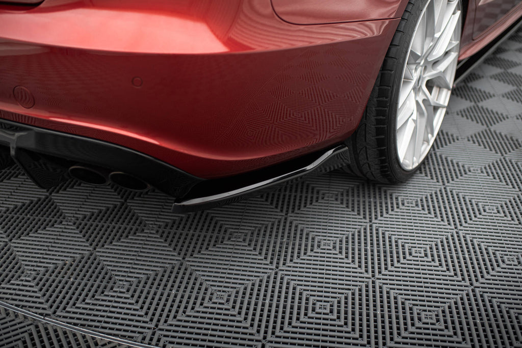 Maxton Design Heck Ansatz Flaps Diffusor passend für Audi S5 / A5 S-Line Sportback 8T schwarz Hochglanz