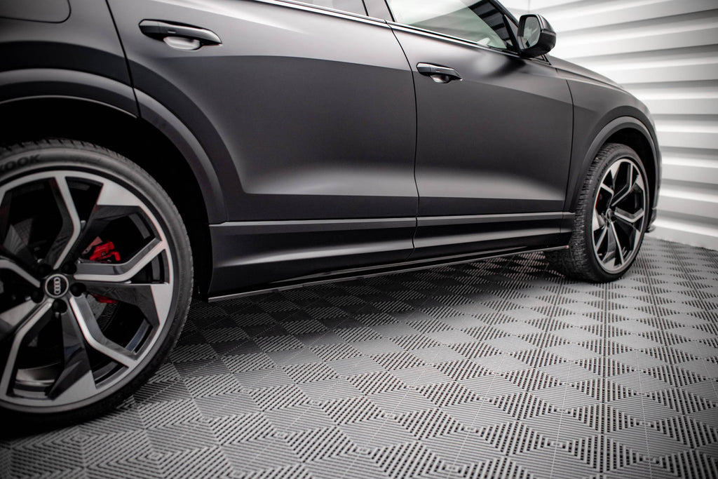 Maxton Design Street+ Seitenschweller Leisten passend für Audi RSQ8 Mk1 schwarz Hochglanz