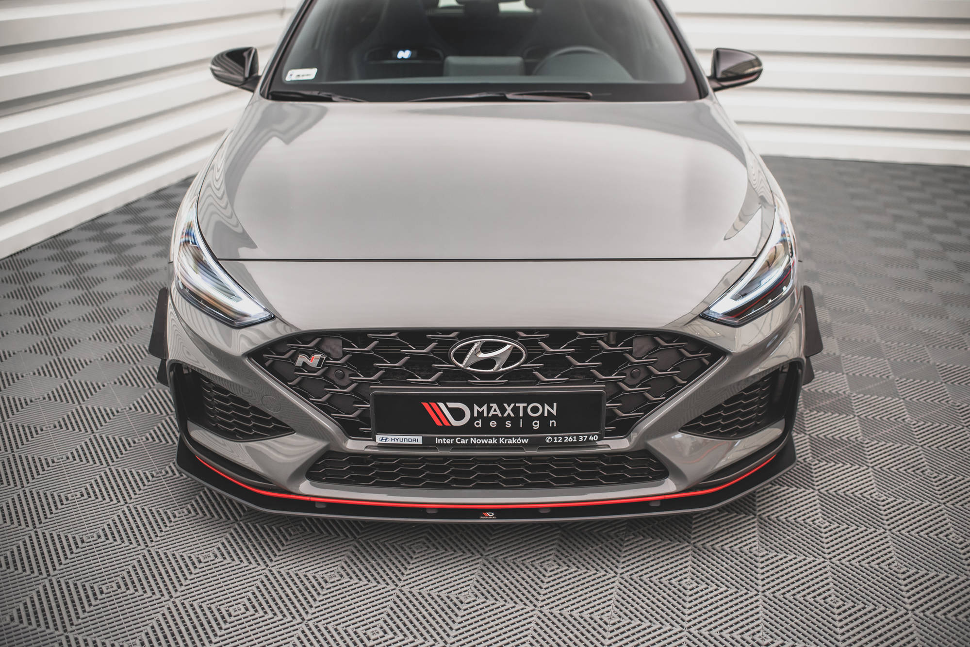Maxton Design Street Pro Street+ Spoilerlippe Front Ansatz passend für Hyundai I30 N Hatchback/Fastback Mk3 Facelift