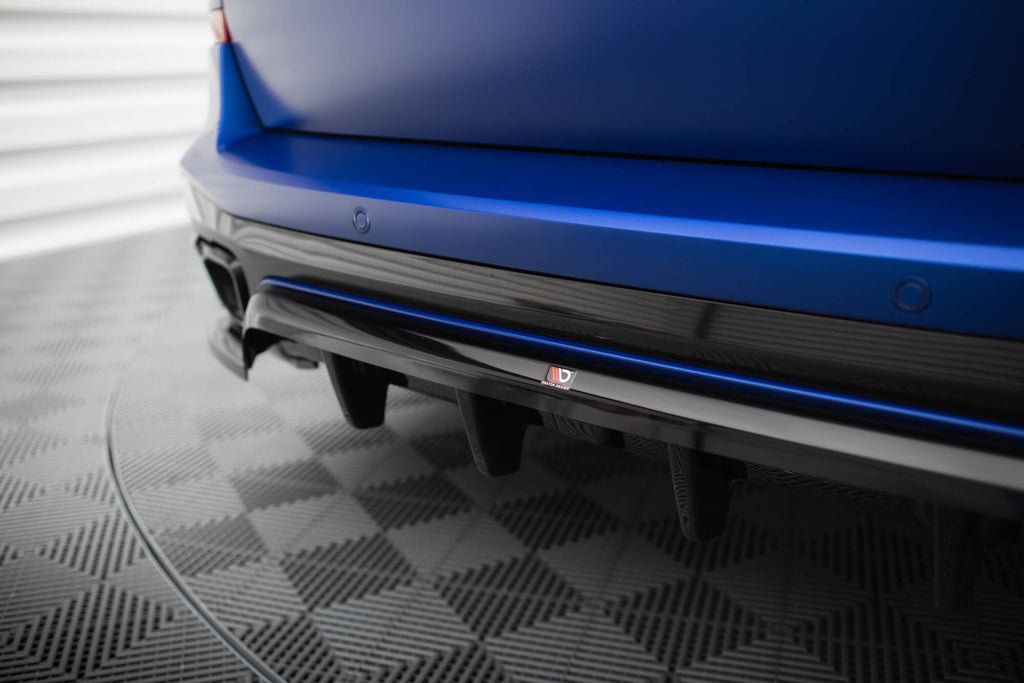 Maxton Design Street+ Mittlerer Diffusor RACE passend für V.1 BMW X5 M-Paket G05 Facelift schwarz Hochglanz