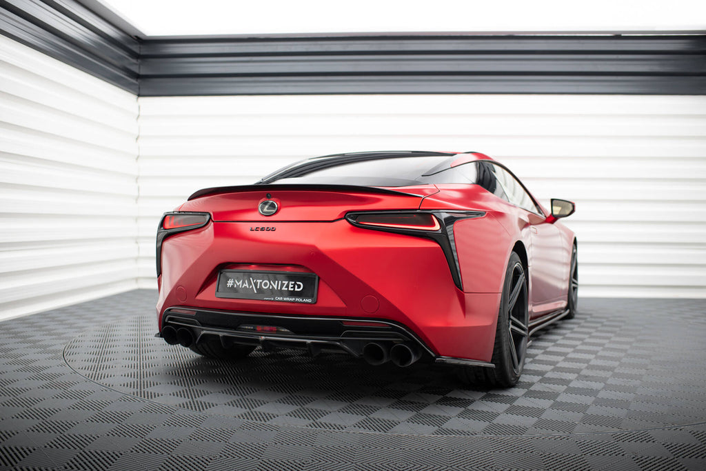 Maxton Design Heck Ansatz Flaps Diffusor passend für Lexus LC 500 schwarz Hochglanz