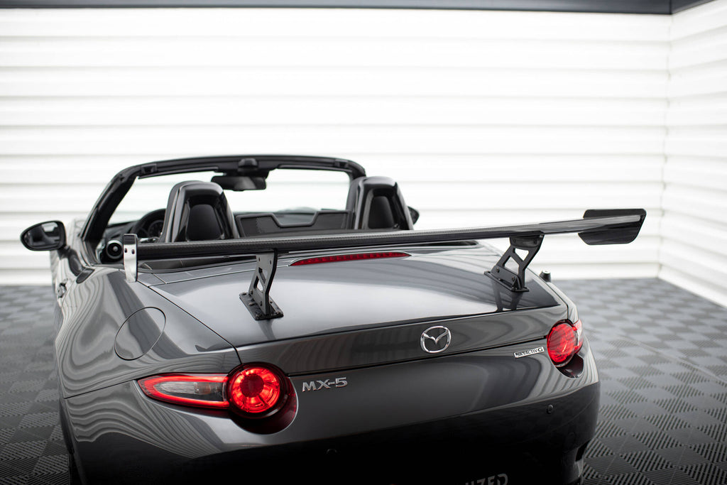 Maxton Design Carbon Spoiler With Internal Brackets Uprights Mazda MX-5 ND (Mk4) für Mazda MX-5 Mk4 (ND)