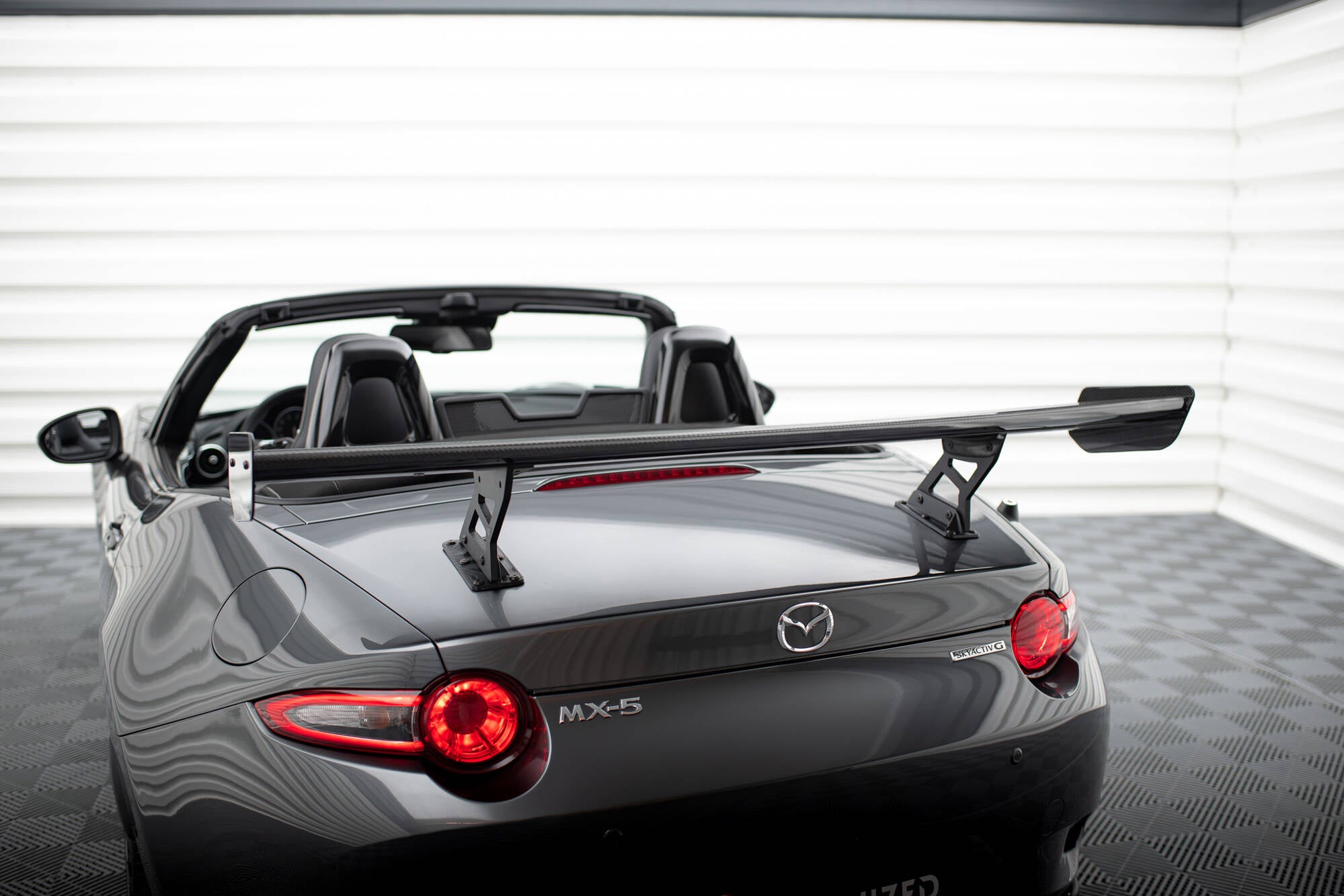 Maxton Design Carbon Spoiler With Internal Brackets Uprights Mazda MX-5 ND (Mk4) für Mazda MX-5 Mk4 (ND)