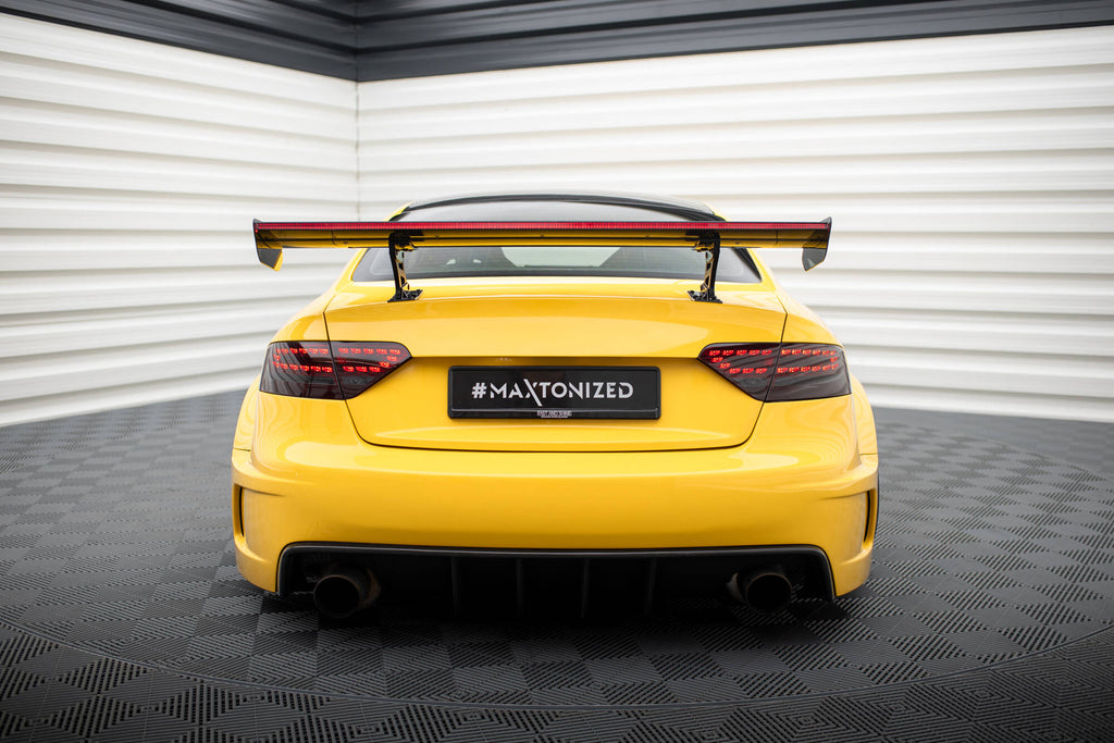 Maxton Design Carbon Spoiler With Internal Brackets Uprights + LED Audi A5 Coupe 8T für Audi A5 / S5 / RS5