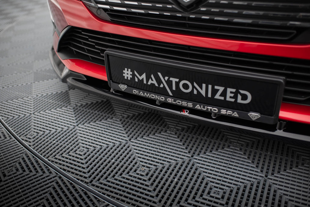 Maxton Design Street+ Spoilerlippe Front Ansatz V.2 passend für Peugeot 308 Mk3 schwarz Hochglanz