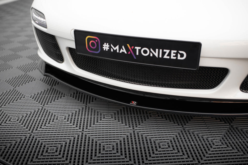 Maxton Design Street+ Spoilerlippe Front Ansatz V.1 passend für Porsche 911 Carrera 997 Facelift schwarz Hochglanz
