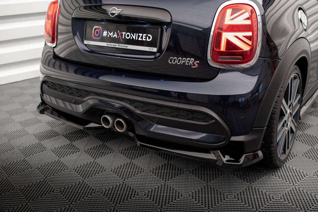 Maxton Design Heckansatz Mini Cooper S F56 Facelift schwarz Hochglanz für Mini Cooper F56 Facelift 2