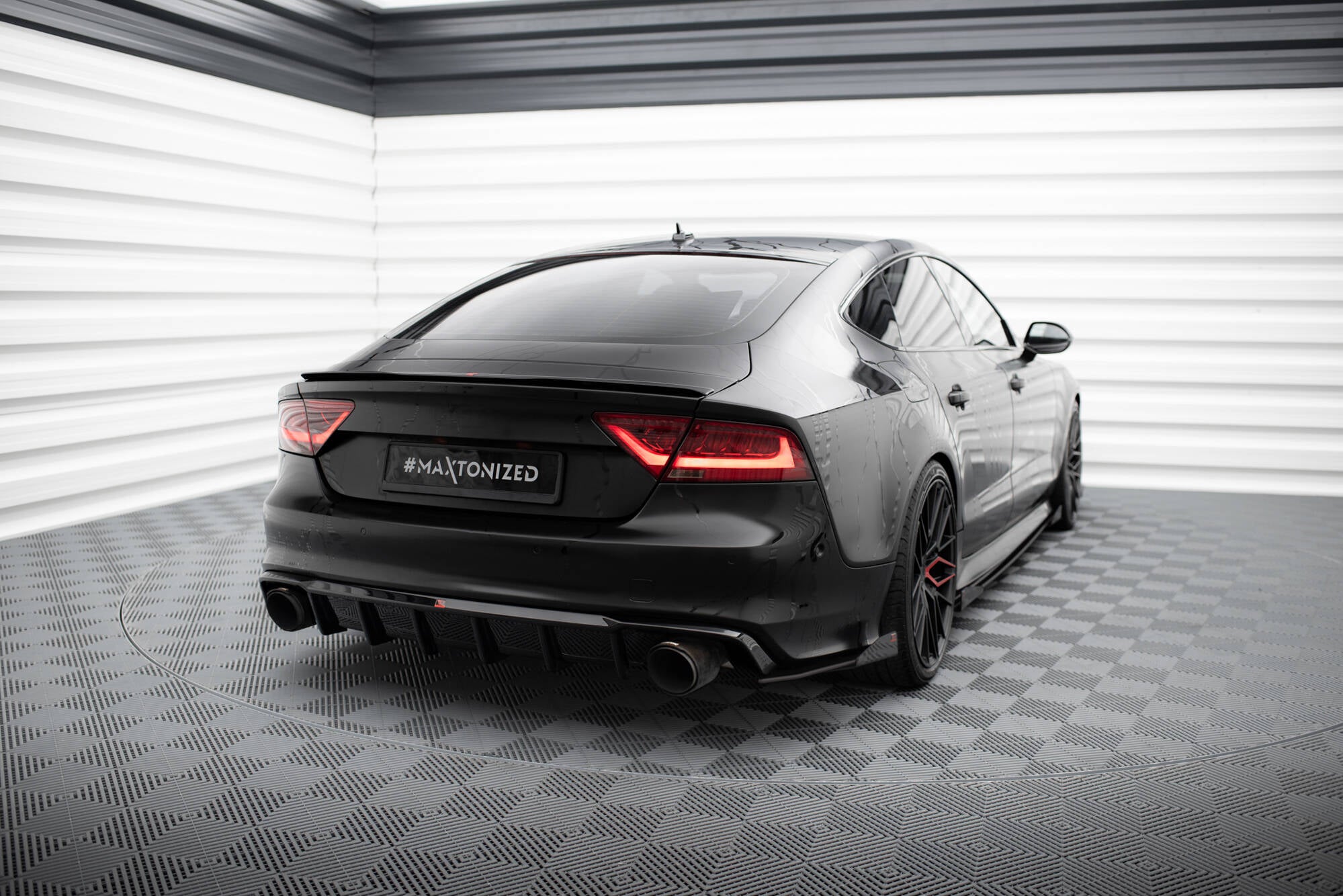 Maxton Design Diffusor Heck Ansatz passend für Audi A7 S-Line C7