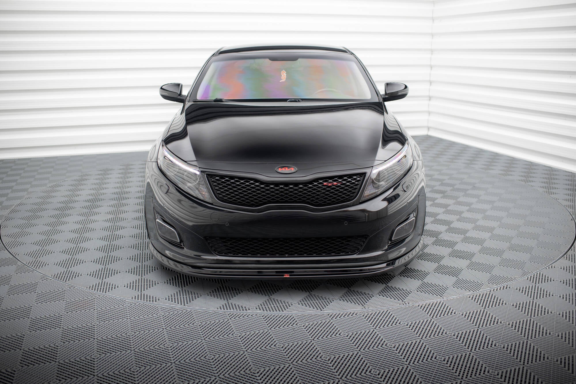 Maxton Design Street+ Spoilerlippe Front Ansatz passend für Kia Optima Mk3 schwarz Hochglanz