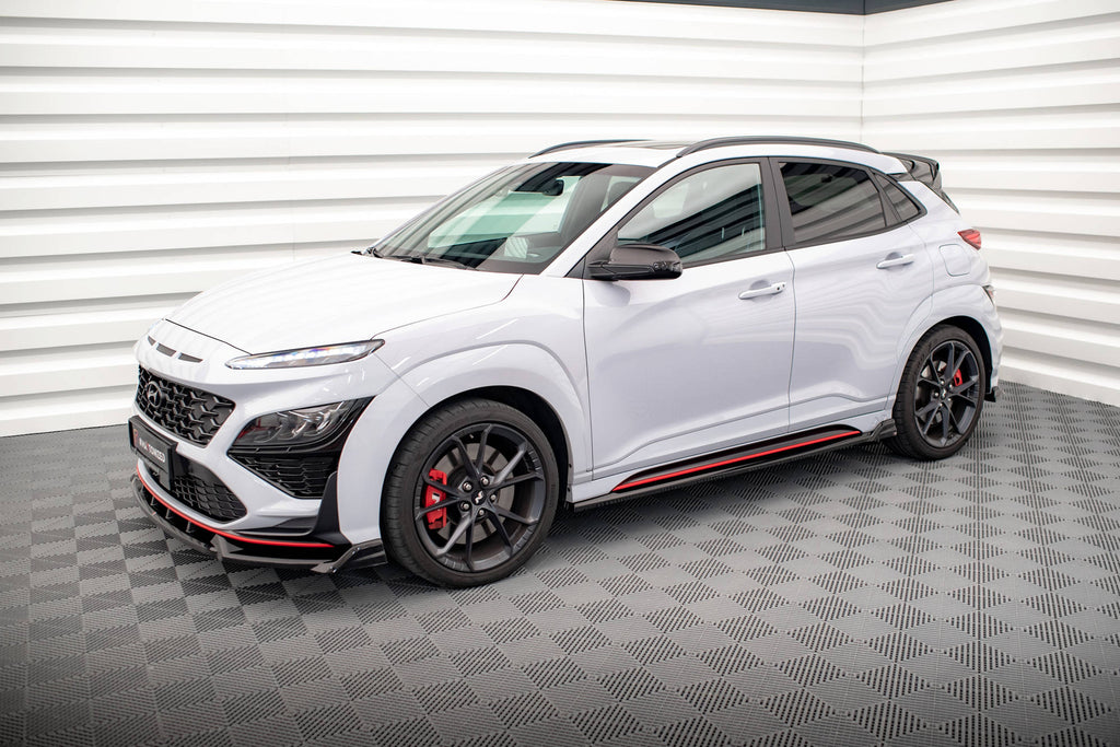 Maxton Design Street+ Seitenschweller Leisten V.2 passend für Hyundai Kona N Mk1 schwarz Hochglanz