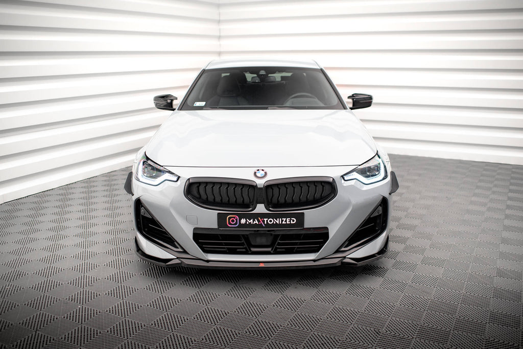 Maxton Design Street+ Spoilerlippe Front Ansatz V.1 passend für BMW 2 Coupe M-Paket / M240i G42 schwarz Hochglanz