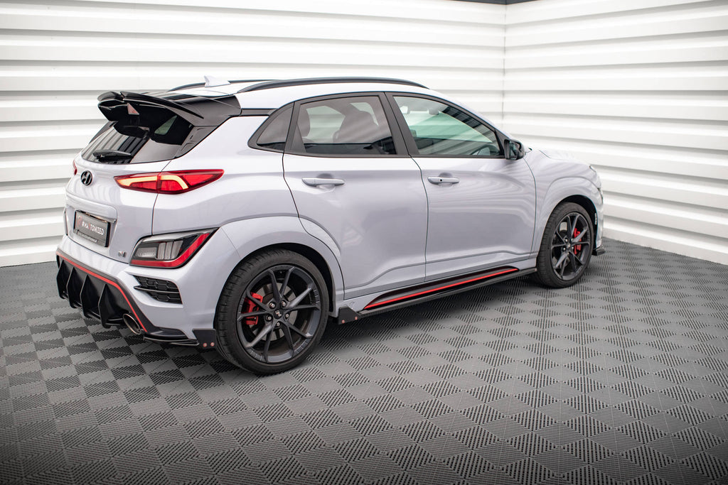 Maxton Design Street+ Seitenschweller Leisten passend für V.1 + Flaps passend für Hyundai Kona N Mk1