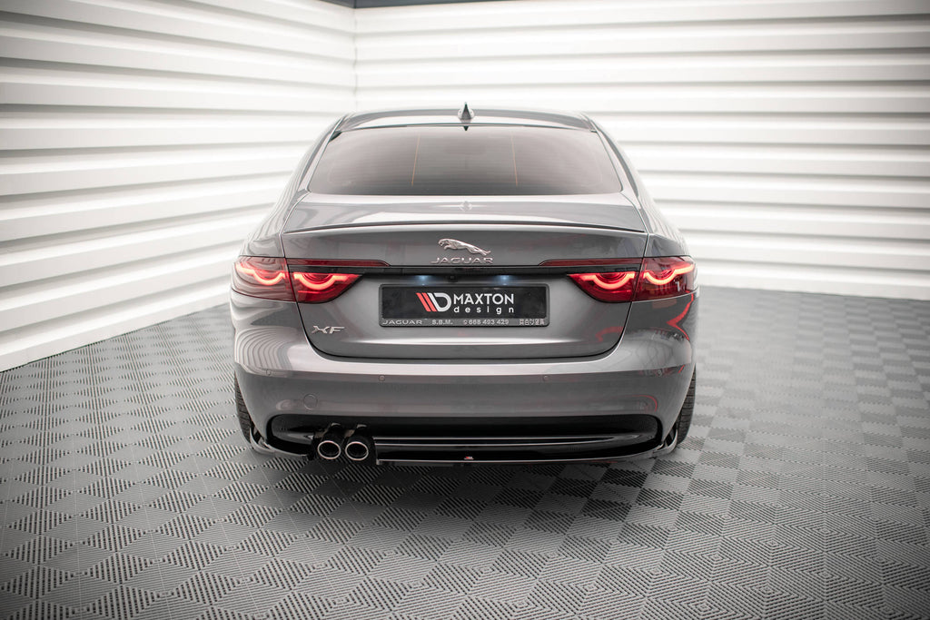 Maxton Design Heck Ansatz Flaps Diffusor passend für Jaguar XF R-Sport X260 schwarz Hochglanz