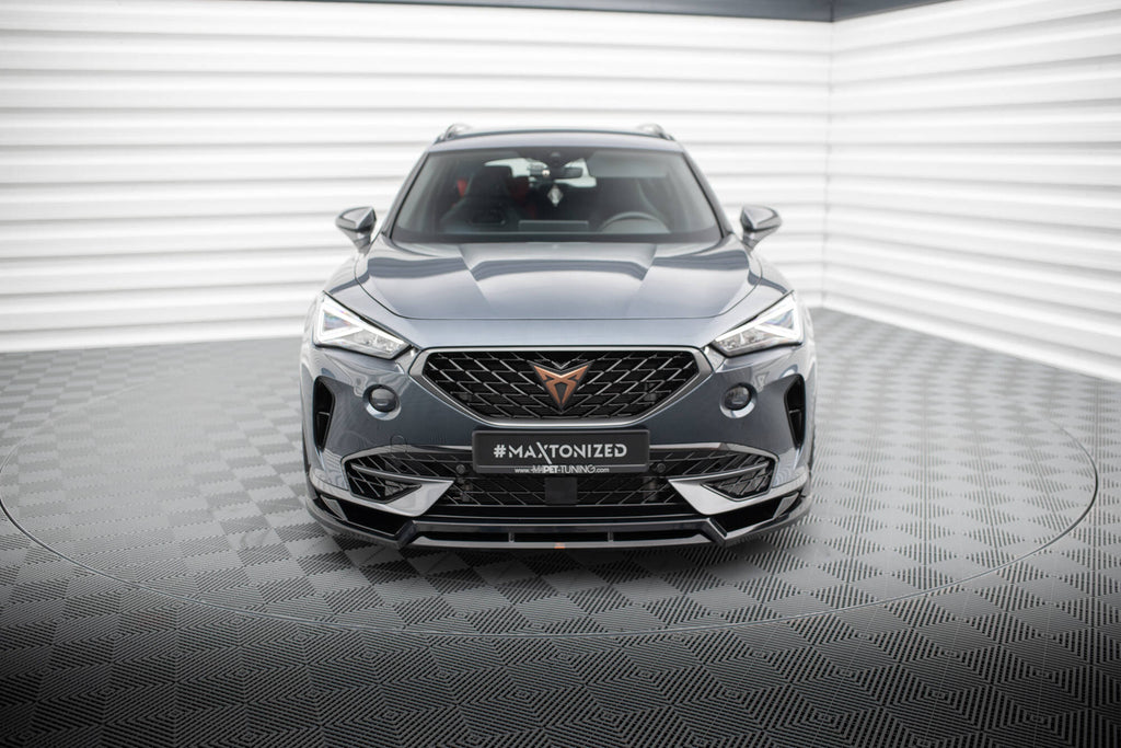 Maxton Design Street+ Spoilerlippe Front Ansatz V.4 passend für Cupra Formentor Mk1 schwarz Hochglanz