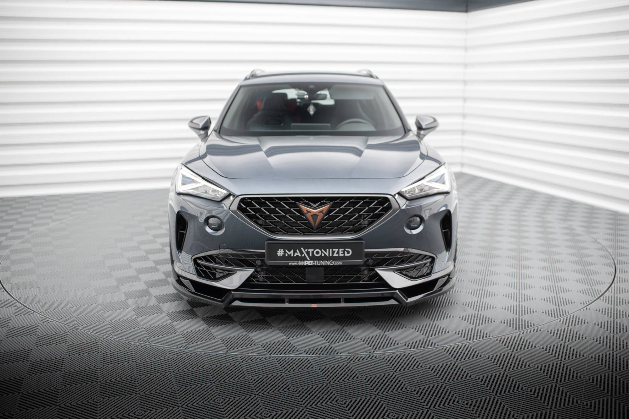 Maxton Design Street+ Spoilerlippe Front Ansatz V.4 passend für Cupra Formentor Mk1 schwarz Hochglanz