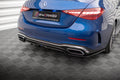 Maxton Design Street+ Mittlerer Diffusor RACE passend für Mercedes-Benz C AMG-Line W206 schwarz Hochglanz