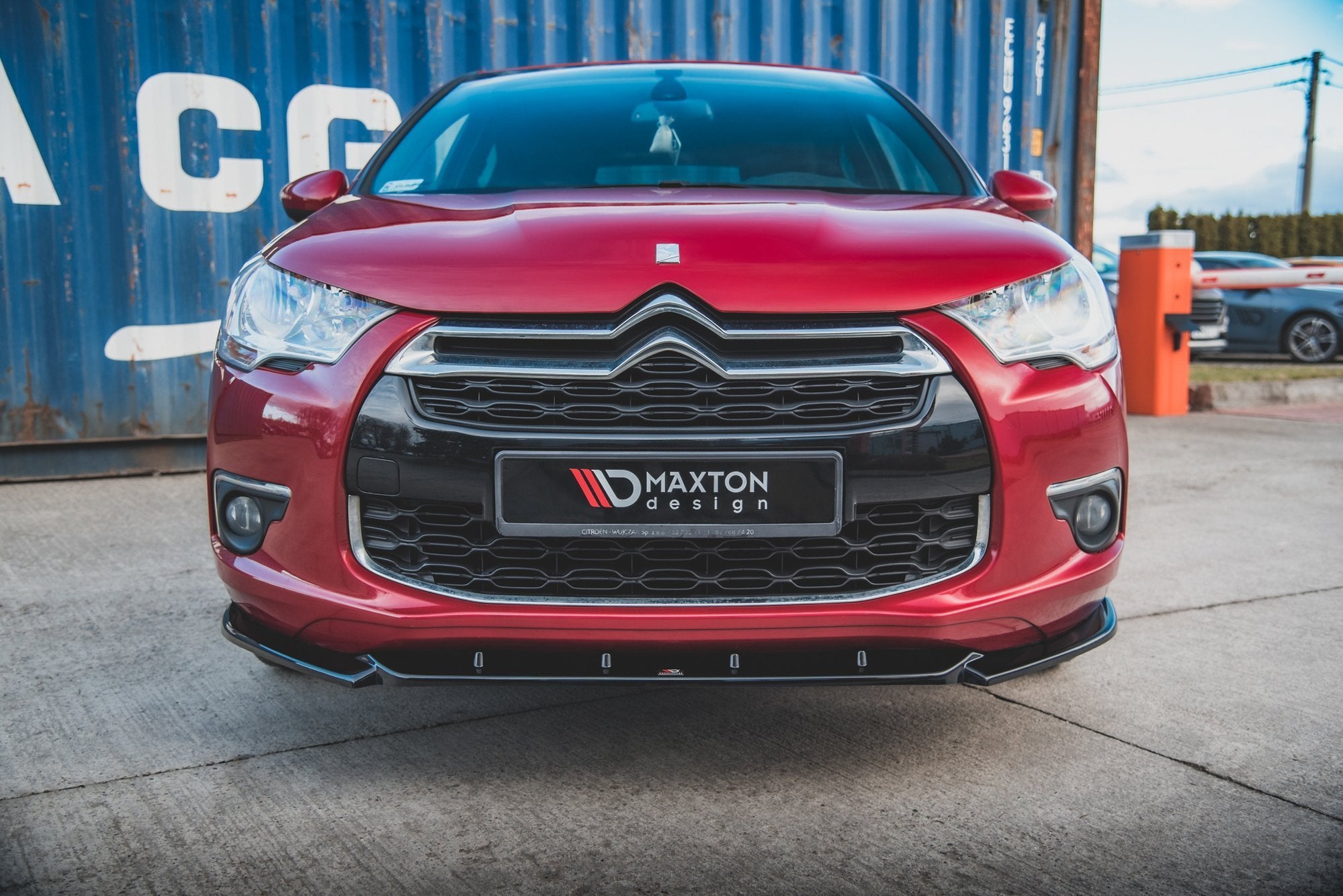 Maxton Design Street+ Spoilerlippe Front Ansatz passend für Citroen DS4 schwarz Hochglanz