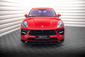 Maxton Design Street+ Spoilerlippe Front Ansatz V.2 passend für Porsche Macan GTS / Sport Design Mk1 Facelift schwarz Hochglanz