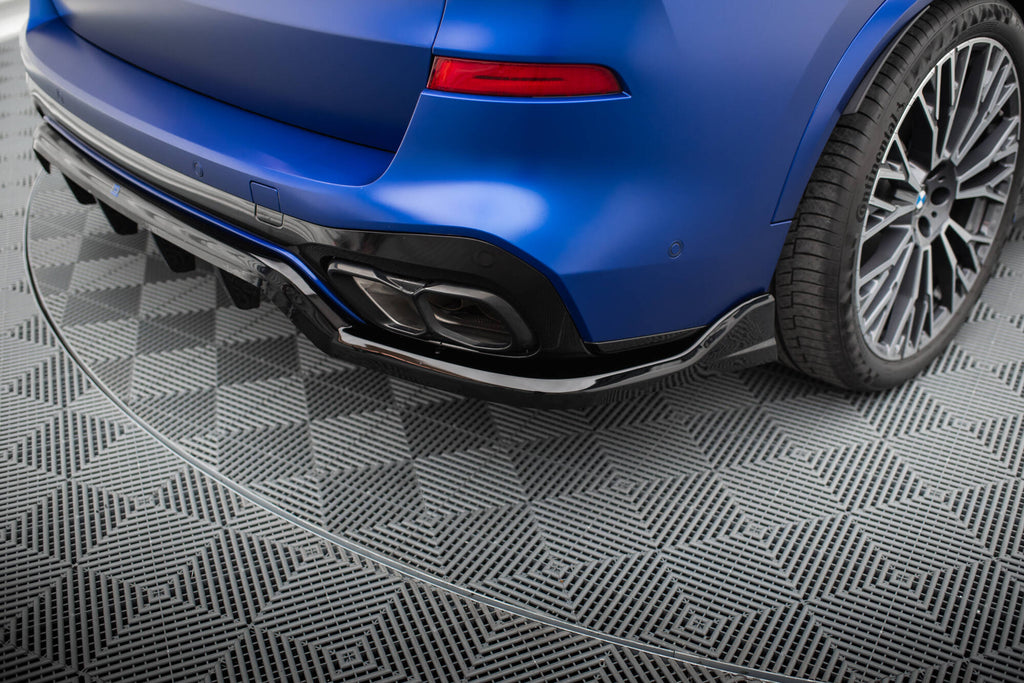 Maxton Design Street+ Mittlerer Diffusor RACE V.2 passend für BMW X5 M-Paket G05 Facelift schwarz Hochglanz