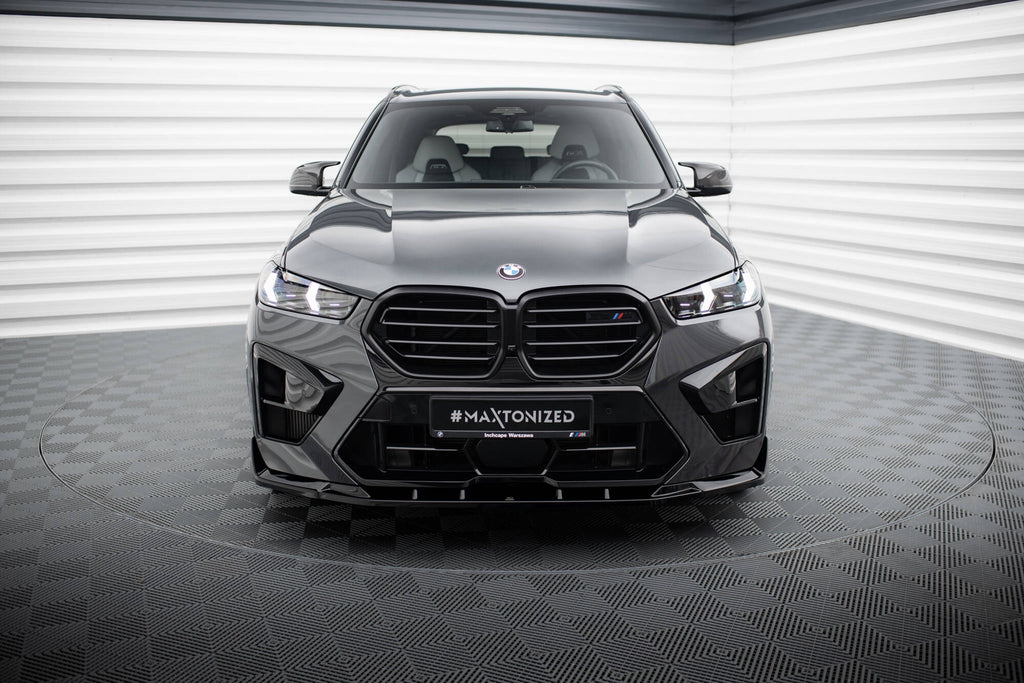 Maxton Design Street+ Spoilerlippe Front Ansatz V.2 passend für BMW X5 M F95 Facelift schwarz Hochglanz