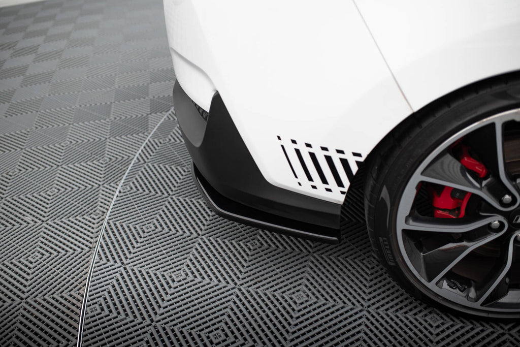 Maxton Design Heck Ansatz Flaps Diffusor passend für Hyundai I30 N Mk3 Fastback schwarz Hochglanz