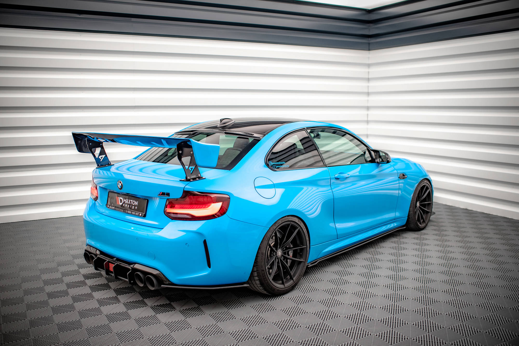 Maxton Design Street Pro Heck Ansatz Flaps Diffusor passend für BMW M2 F87