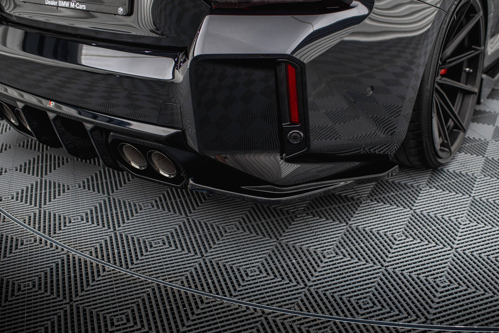 Maxton Design Heck Ansatz Flaps Diffusor V.5 passend für BMW M2 G87 (Für heckansatz v.2) BMW M2 G87 schwarz Hochglanz