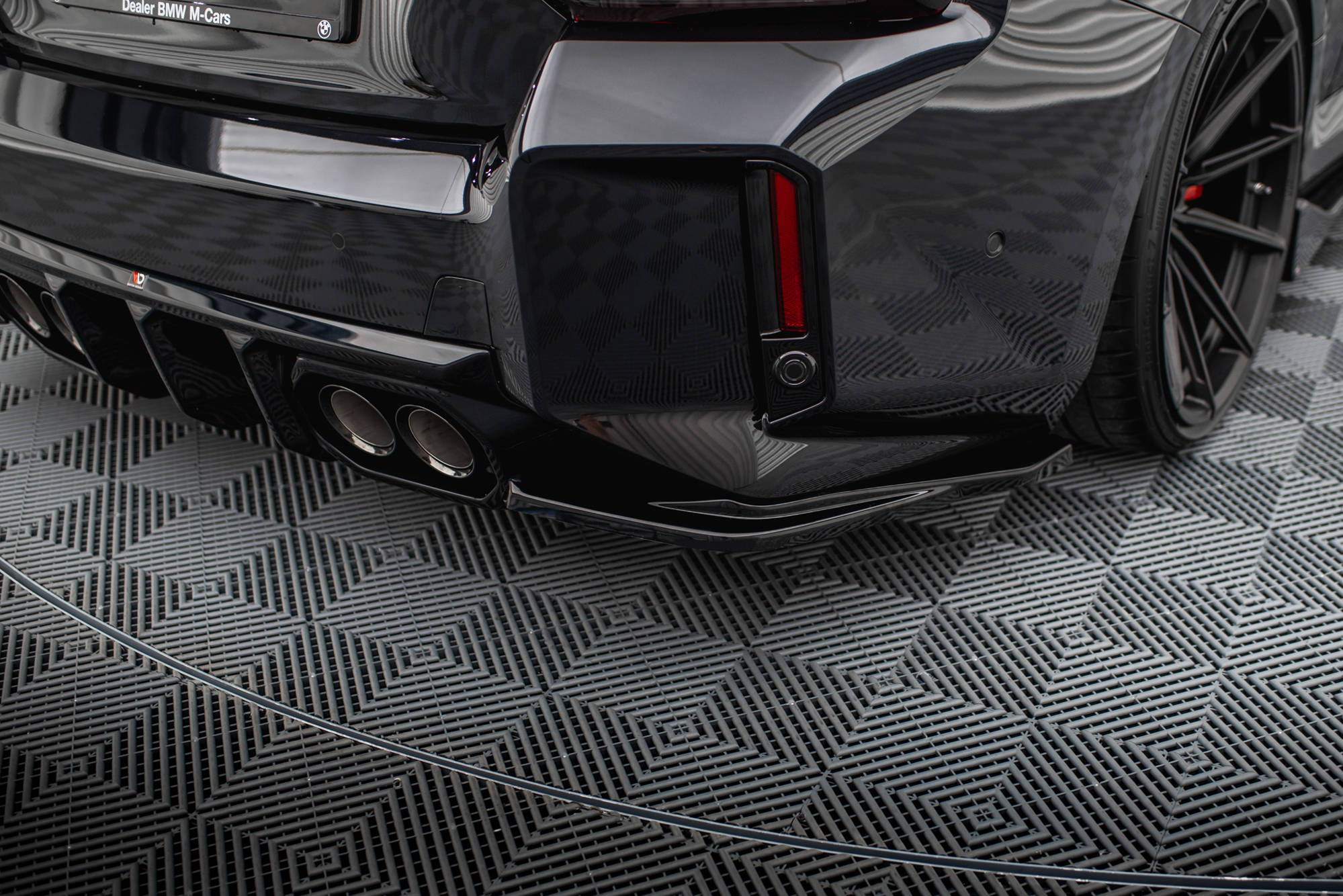 Maxton Design Heck Ansatz Flaps Diffusor V.5 passend für BMW M2 G87 (Für heckansatz v.2) BMW M2 G87 schwarz Hochglanz