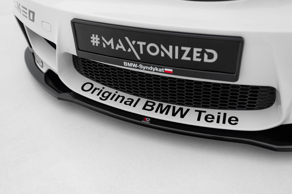 Maxton Design Street+ Spoilerlippe Front Ansatz passend für BMW 1er M Coupe E82 schwarz Hochglanz