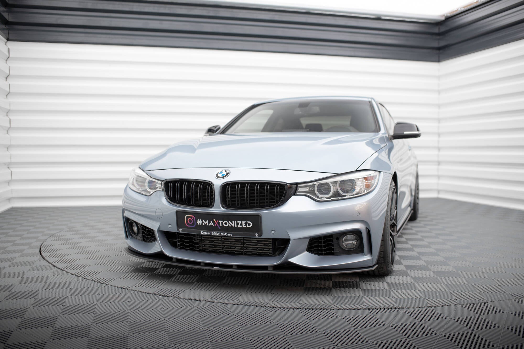 Maxton Design Street Pro Street+ Spoilerlippe Front Ansatz passend für BMW 4er Coupe / Gran Coupe / Cabrio M-Paket F32 / F36 / F33