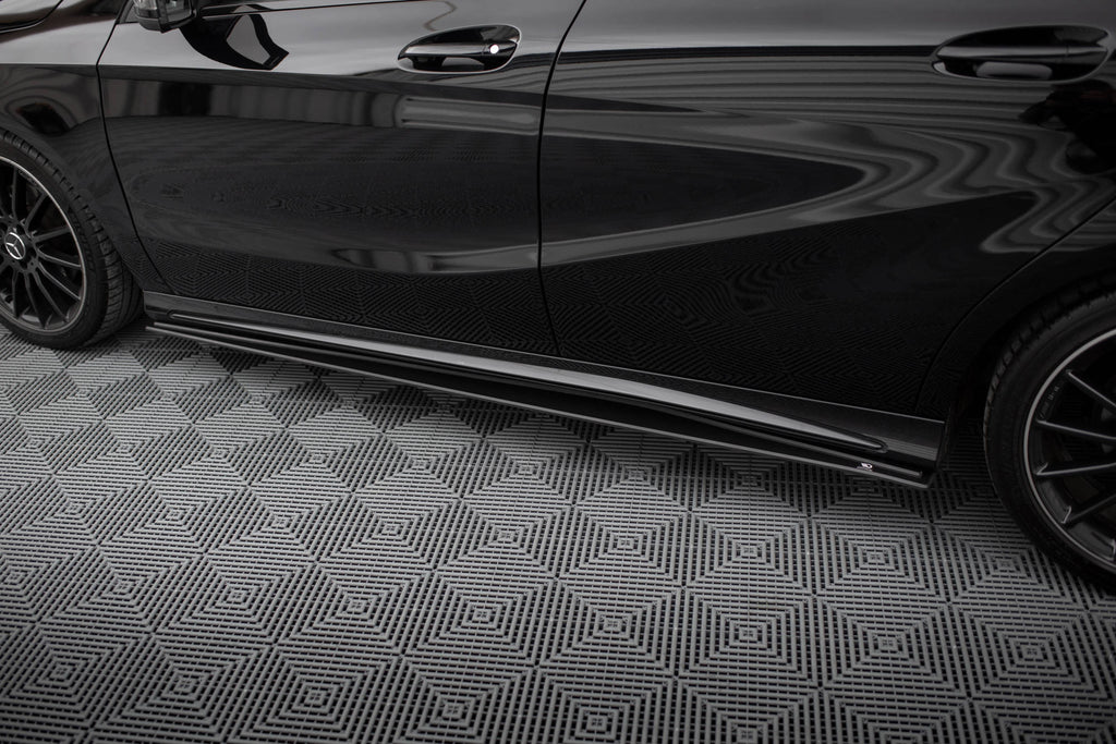 Maxton Design Street Pro Street+ Seitenschweller Leisten passend für Mercedes-Benz A AMG-Line W176 Facelift