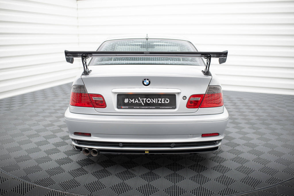 Maxton Design Carbon Spoiler With External Brackets Uprights BMW 3er Coupe E46 für BMW 3er E46