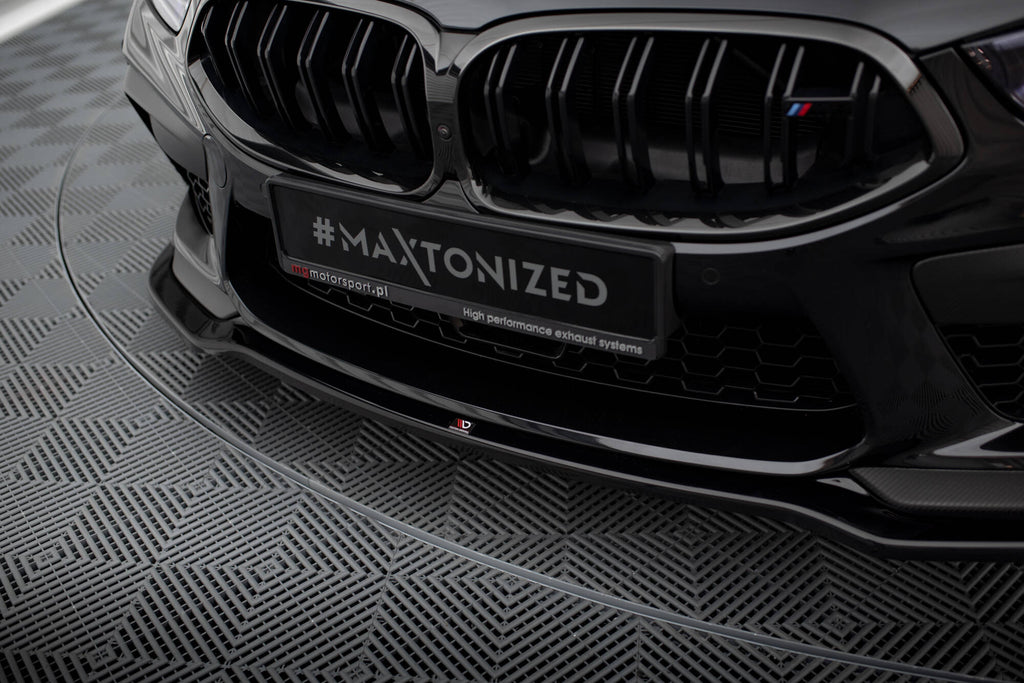 Maxton Design Street+ Spoilerlippe Front Ansatz V.2 passend für BMW M8 Gran Coupe F93 / Coupe F92 schwarz Hochglanz