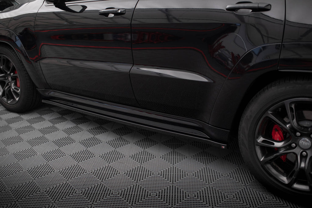 Maxton Design Street+ Seitenschweller Leisten passend für Jeep Grand Cherokee SRT WK2 Facelift schwarz Hochglanz