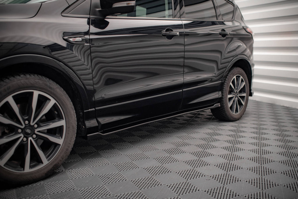 Maxton Design Street+ Seitenschweller Leisten passend für Ford Escape ST-Line Mk3 schwarz Hochglanz