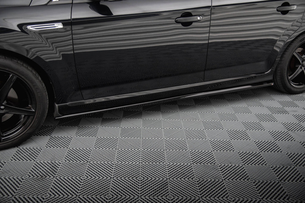 Maxton Design Street+ Seitenschweller Leisten passend für Ford Mondeo ST-Line Limousine Mk4 Facelift schwarz Hochglanz