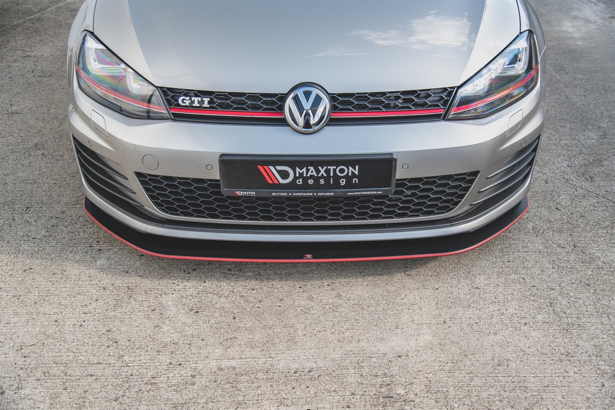 Maxton Design Racing Street+ Spoilerlippe Front Ansatz passend für VW Golf 7 GTI
