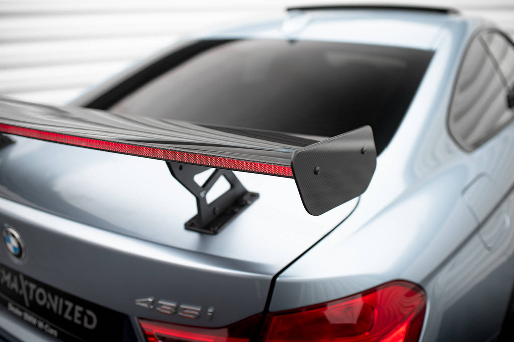 Maxton Design Carbon Spoiler With Internal Brackets Uprights + LED BMW 4er F32 / 4 F32 M-Paket Coupe für BMW 4er Coupe