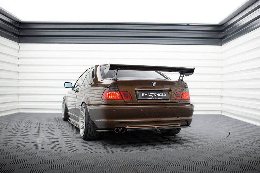 Maxton Design Carbon Spoiler With External Brackets Uprights BMW 3er Coupe E46 für BMW 3er E46