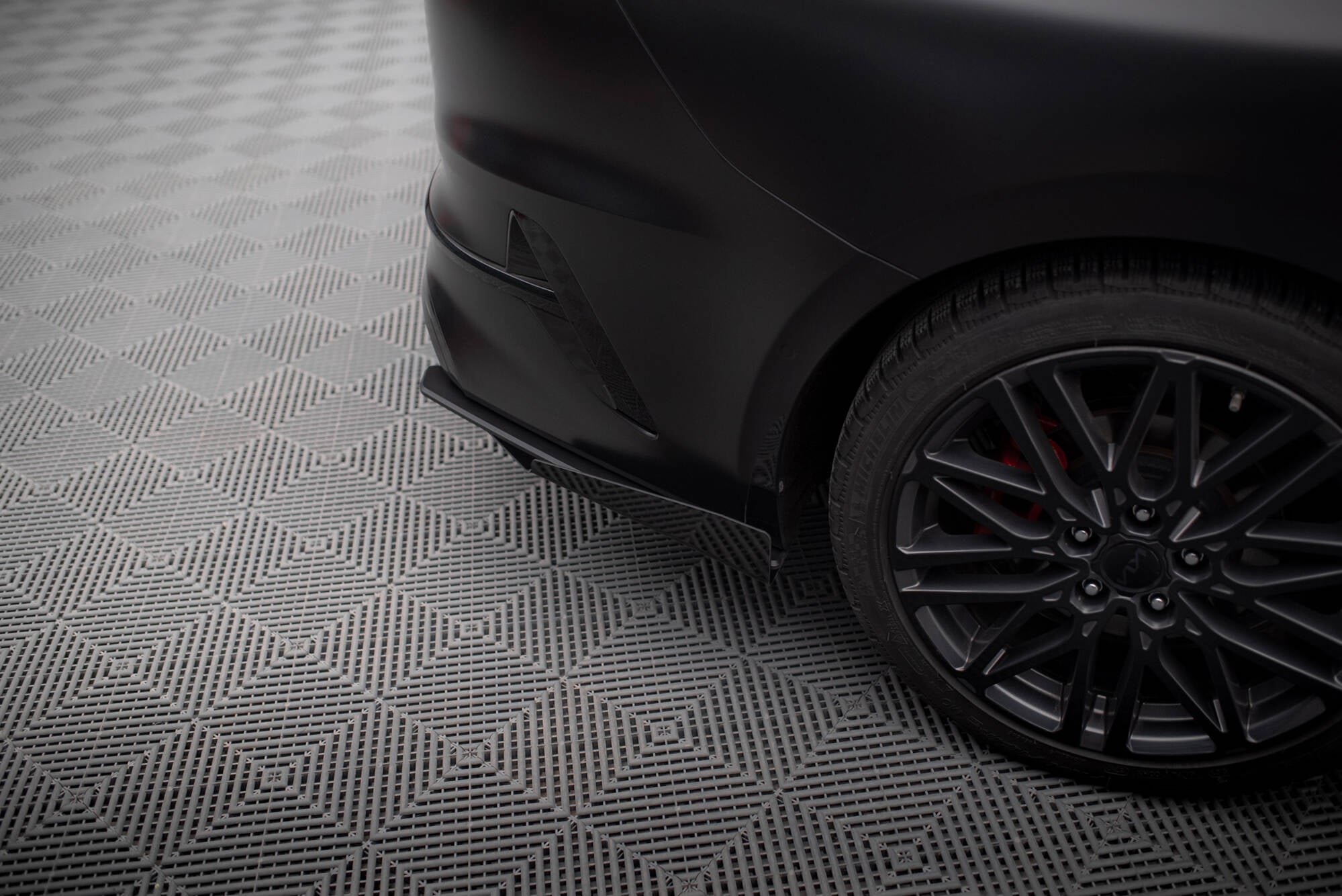 Maxton Design Street Pro Heck Ansatz Flaps Diffusor + Flaps passend für Kia Proceed GT Mk1 Facelift schwarz Hochglanz