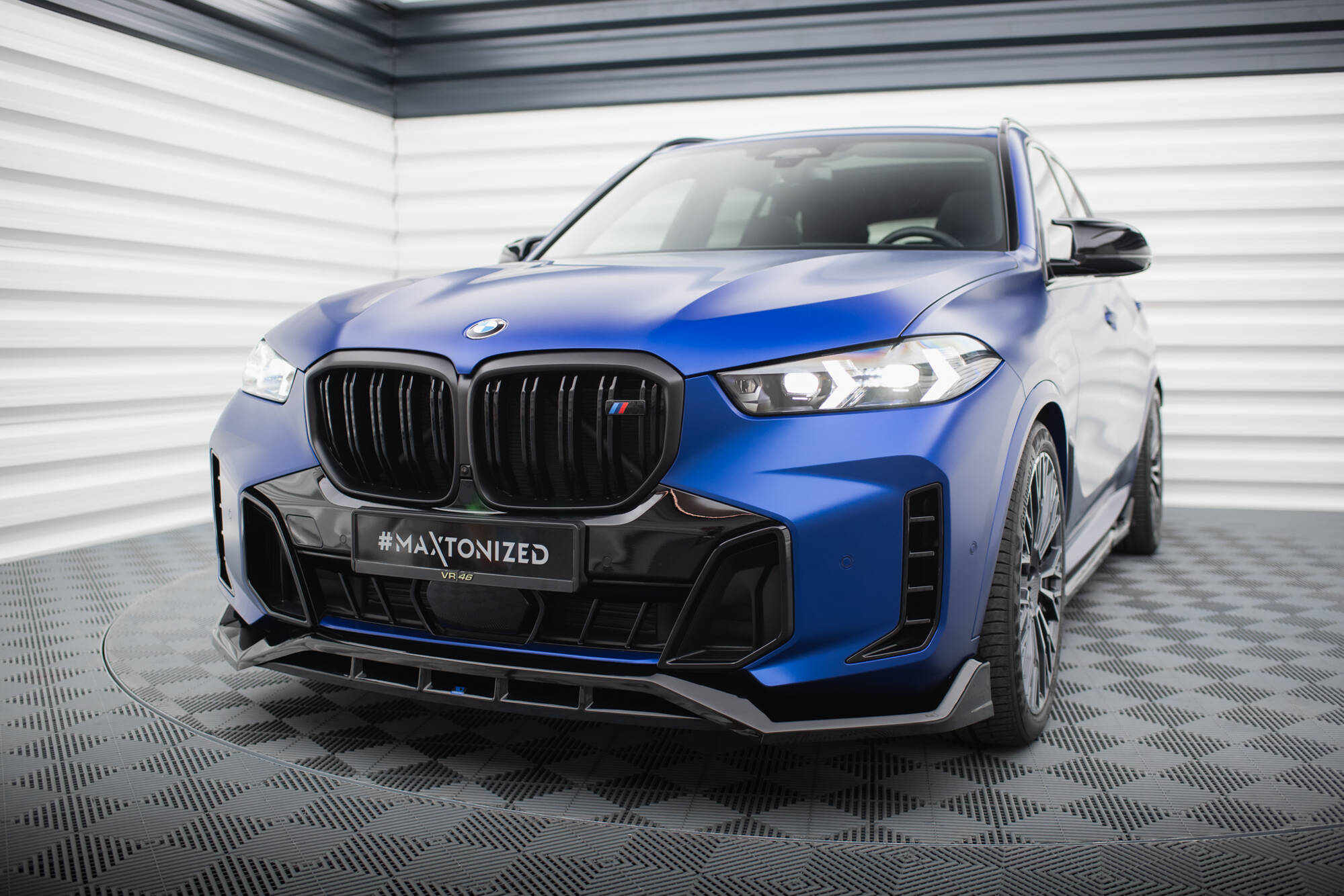 Maxton Design Street+ Spoilerlippe Front Ansatz V.2 passend für BMW X5 M-Paket G05 Facelift schwarz Hochglanz