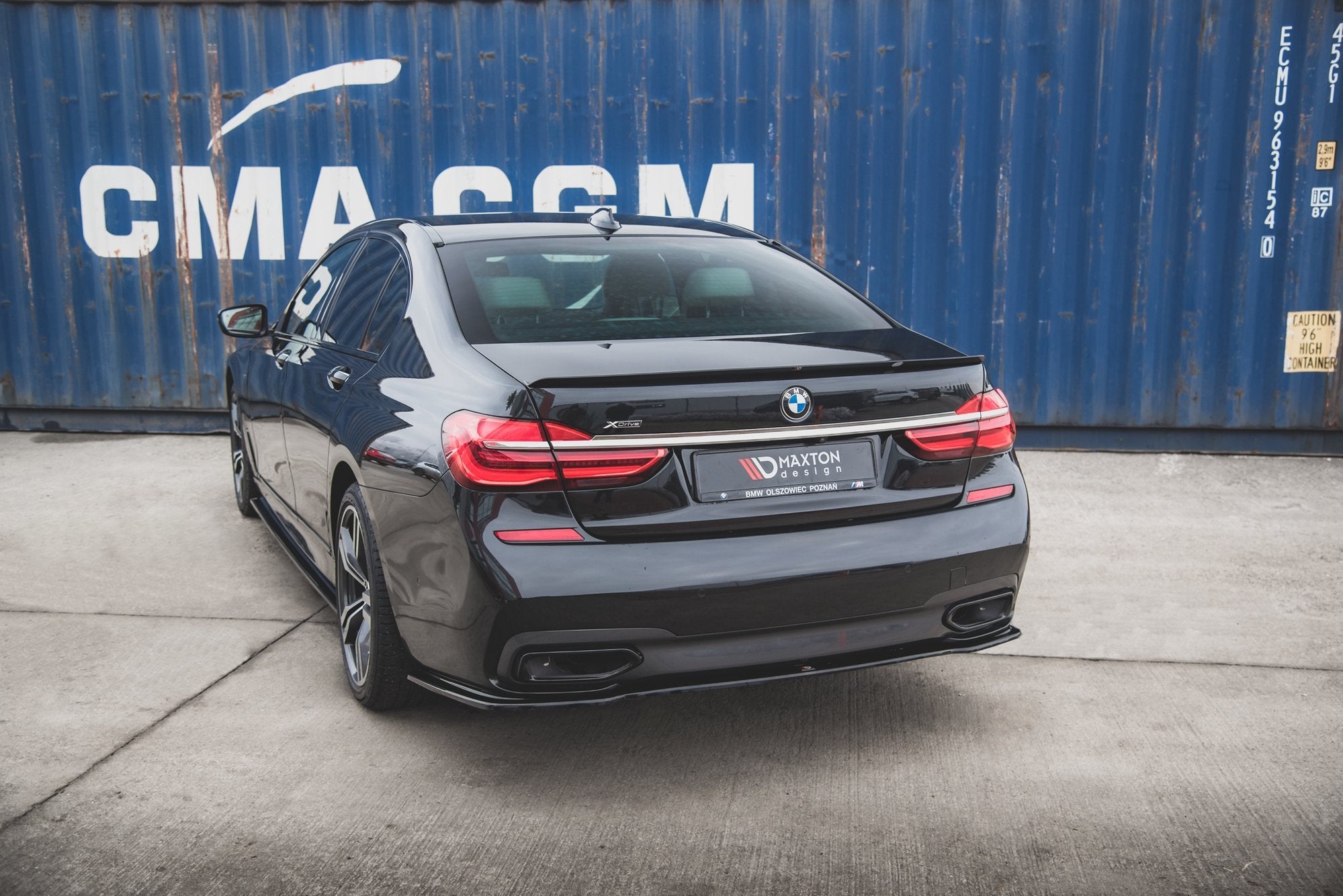 Maxton Design Heckansatz BMW 7 M-Paket G11 /G12 schwarz Hochglanz für BMW 7er G11