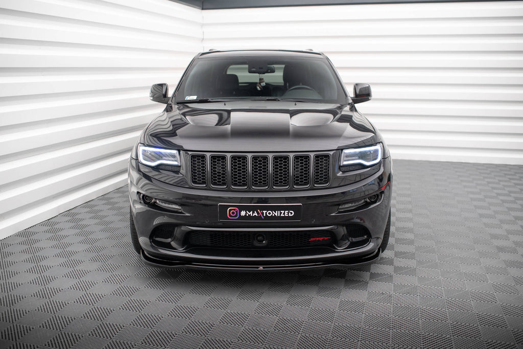 Maxton Design Street+ Spoilerlippe Front Ansatz passend für Jeep Grand Cherokee SRT WK2 Facelift schwarz Hochglanz