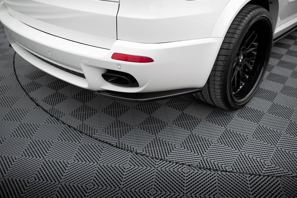 Maxton Design Heck Ansatz Flaps Diffusor passend für BMW X5 E70 Facelift M Paket schwarz Hochglanz