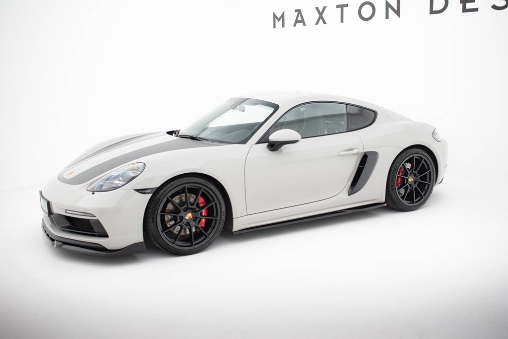 Maxton Design Street+ Seitenschweller Leisten passend für V.1 passend für Porsche 718 Cayman GTS 982c schwarz Hochglanz
