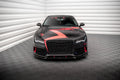 Maxton Design Street+ Spoilerlippe Front Ansatz passend für Audi A7 RS7 Look C7 schwarz Hochglanz