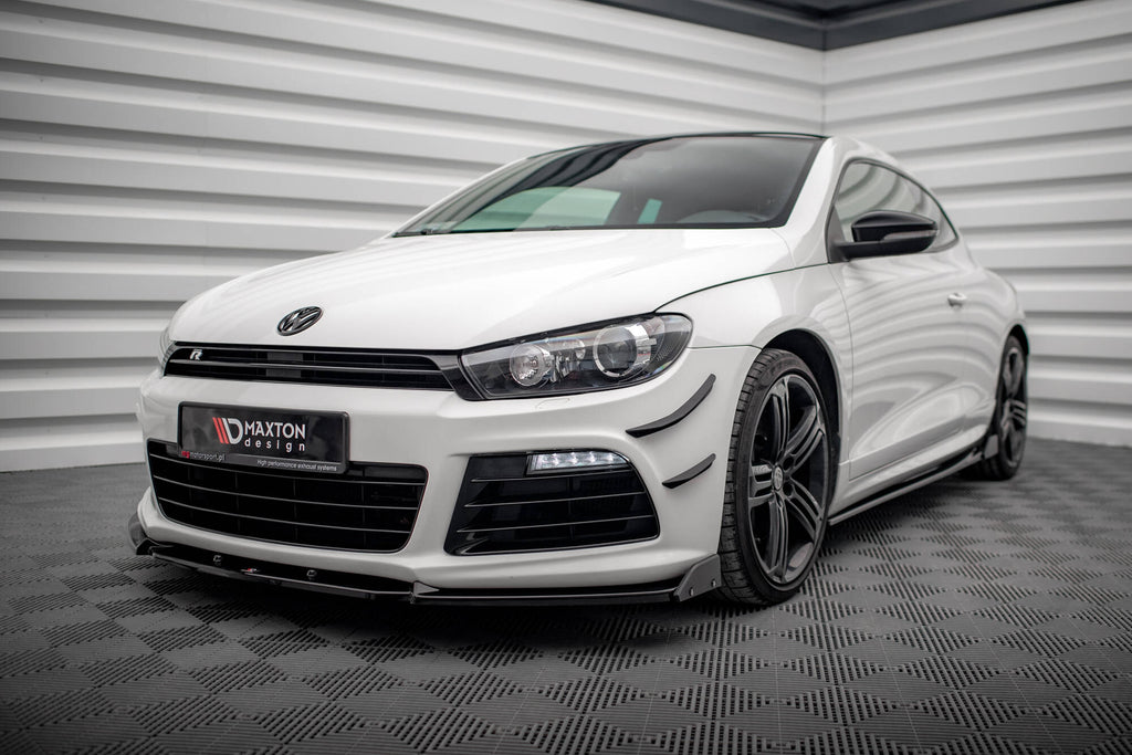 Maxton Design Street+ Spoilerlippe Front Ansatz V.3 + Flaps passend für VW Scirocco R Mk3